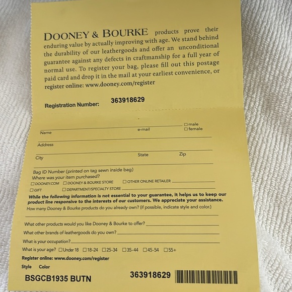 Dooney Bourke Chicago Cub drawstring bucket bag - Picture 9 of 9